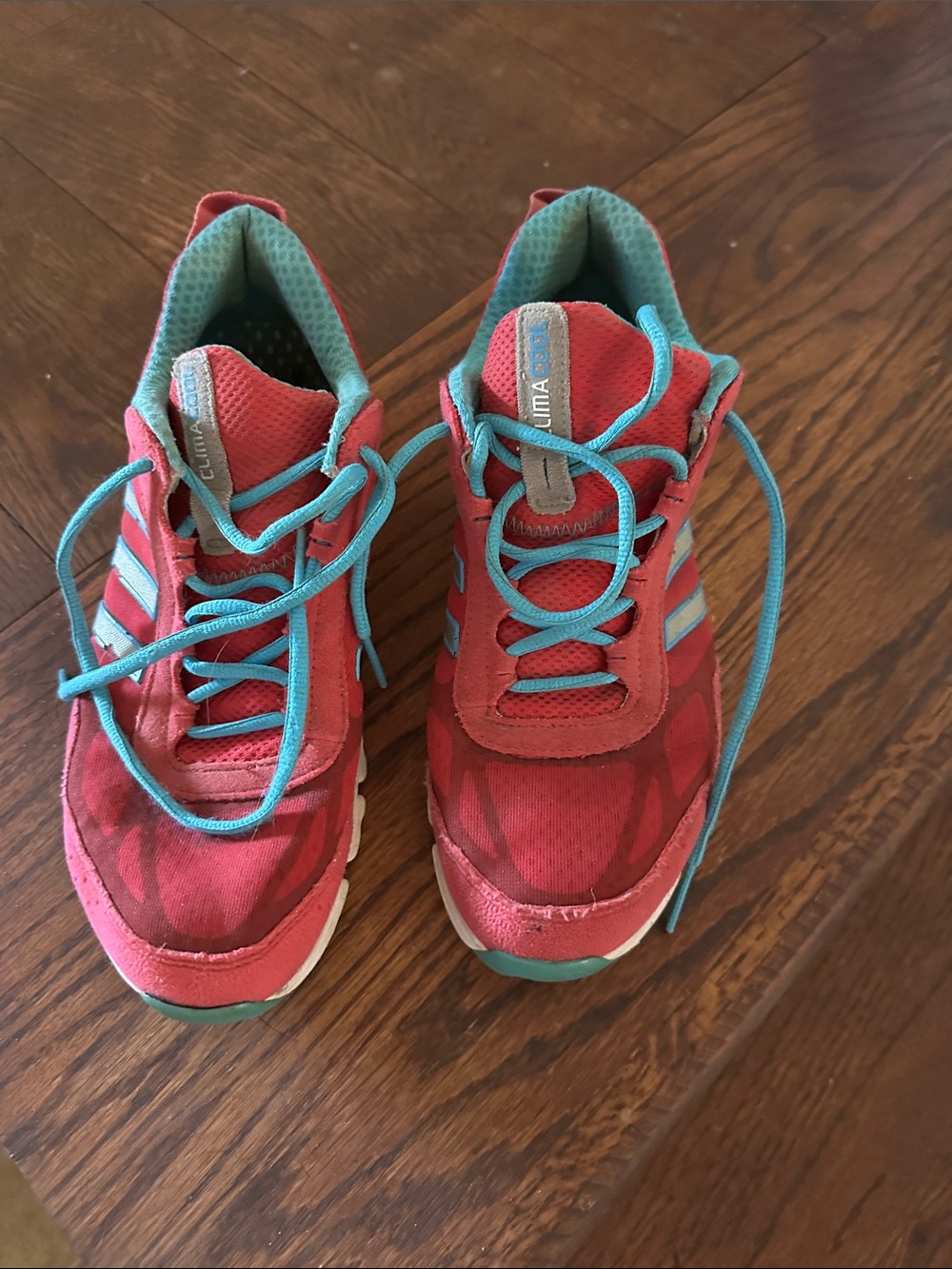 Women’s Pink Athletic Sneakers with Aqua Accents
